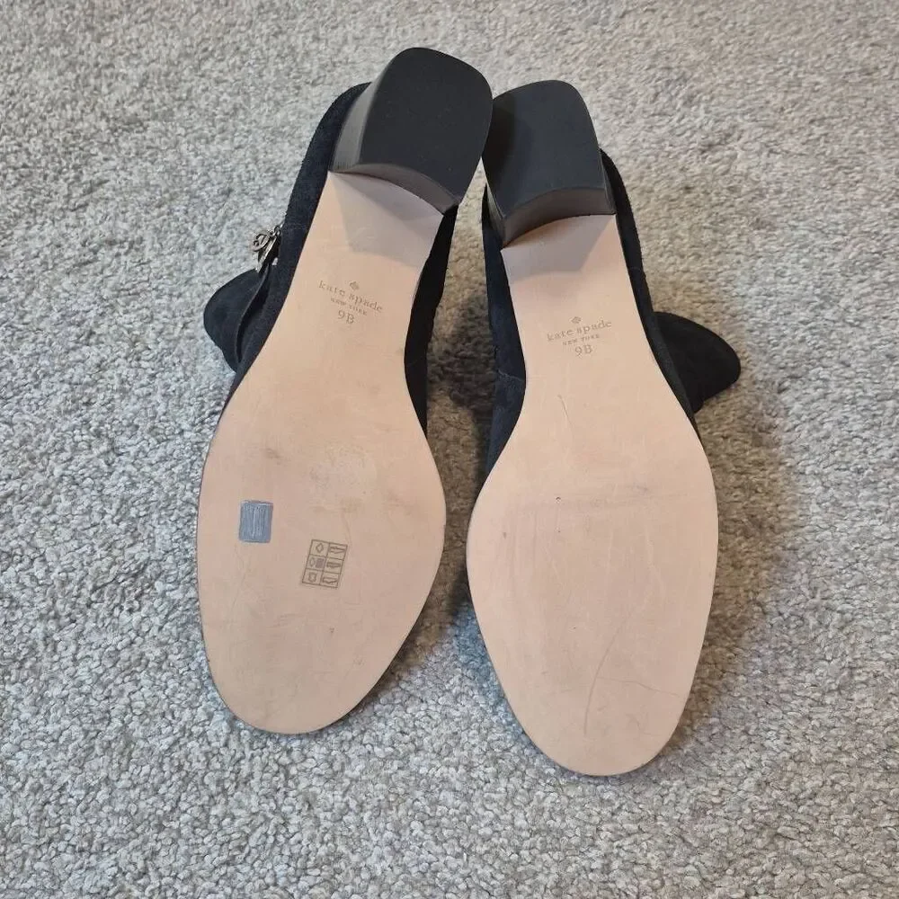 Kate Spade Women's Size 9 Black Suede Heel Booties
